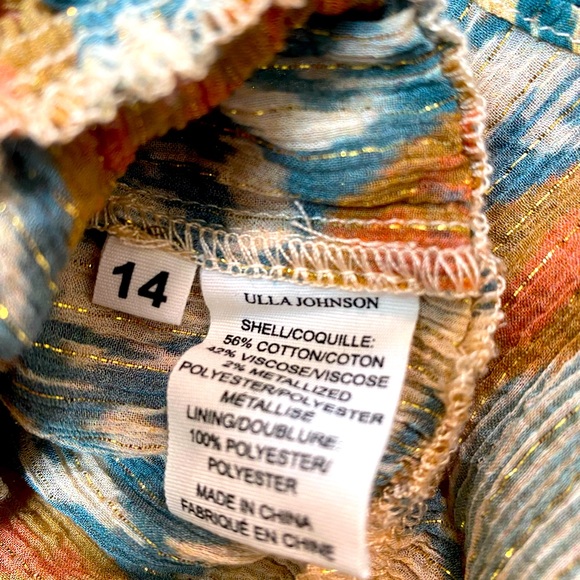 Ulla Johnson long sleeve Noor blouse size 14, NWT - Picture 4 of 4